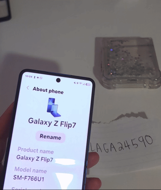 Video of Mint Samsung Galaxy Z Flip7