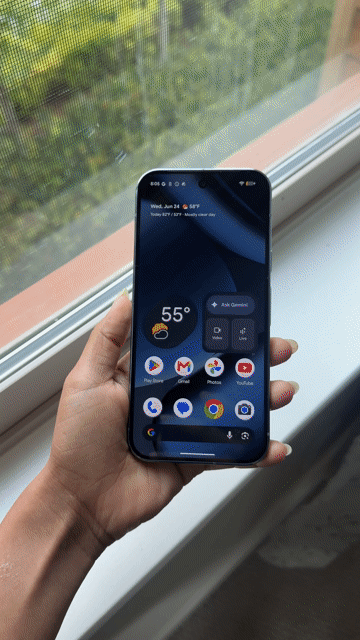 Video of Mint Google Pixel 10 Pro