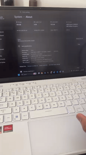 Video of Good Asus ROG Zephyrus G14 (2022) GA402