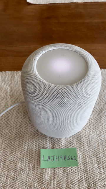 Video of Mint Apple HomePod 2nd Gen