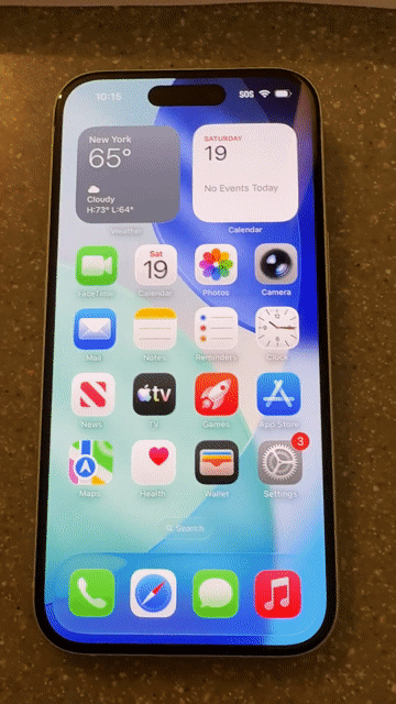 Video of Mint Apple iPhone 15